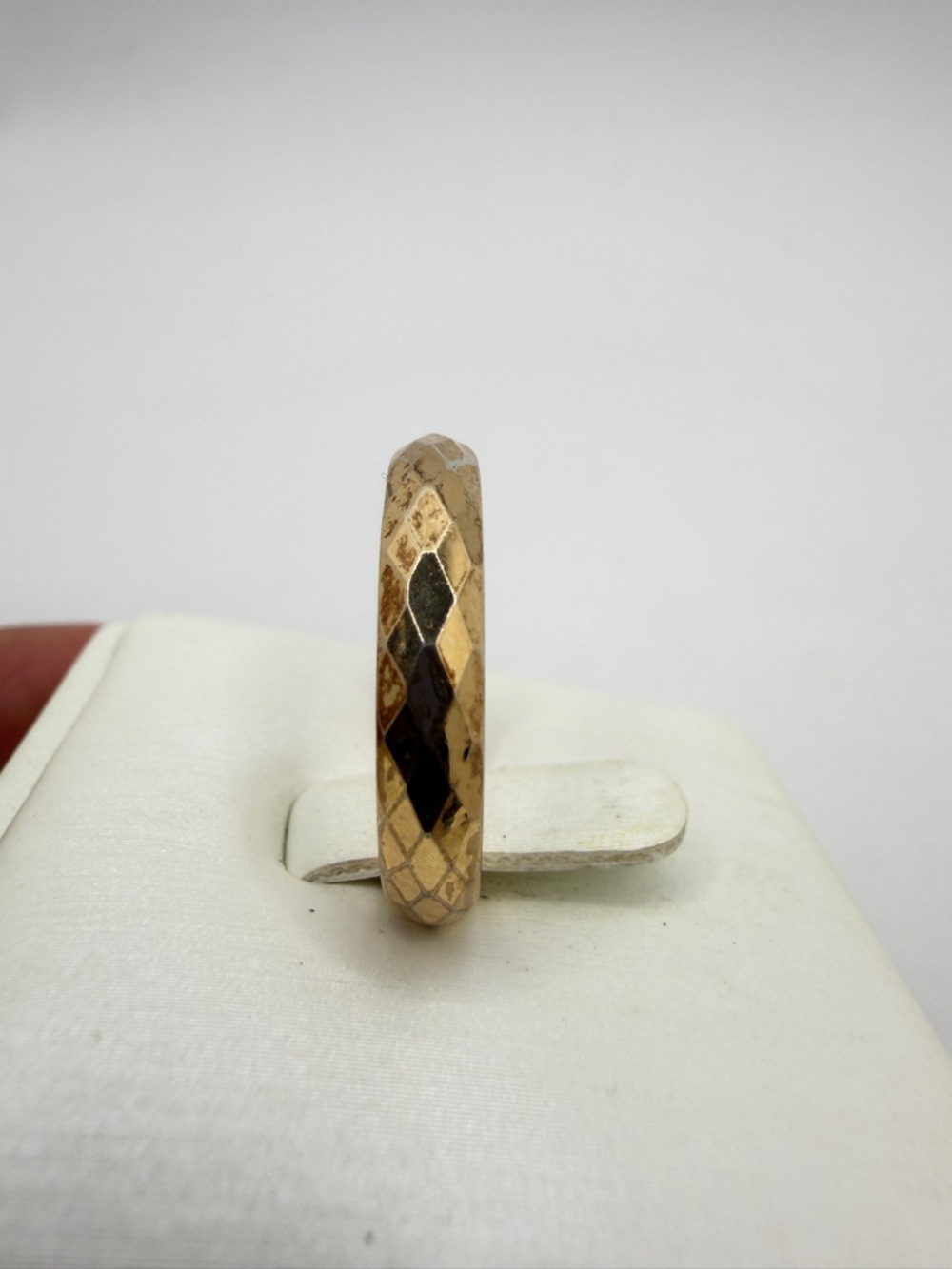 Vintage 925 OT Turkey Gold over Sterling Silver faceted ring/band! - Picture 7 of 10